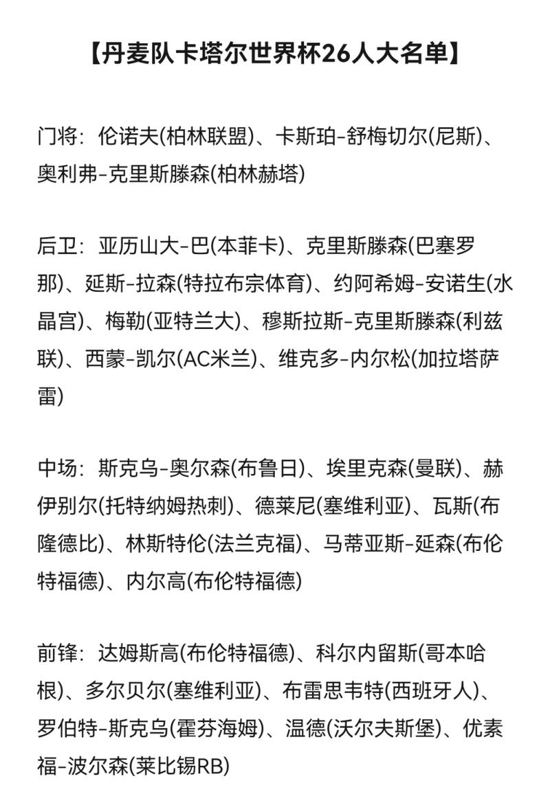 世界杯丹麦小组排名？丹麦世界杯参赛队伍？